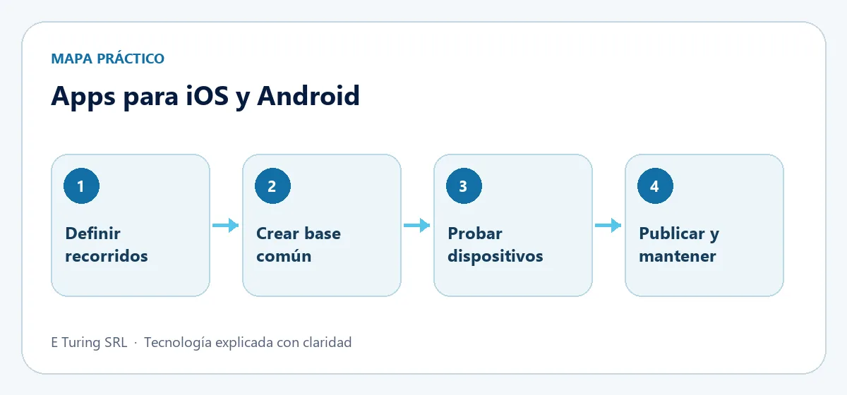 Proceso de cuatro etapas para planificar Apps multiplataforma para iOS y Android: cómo ayudamos