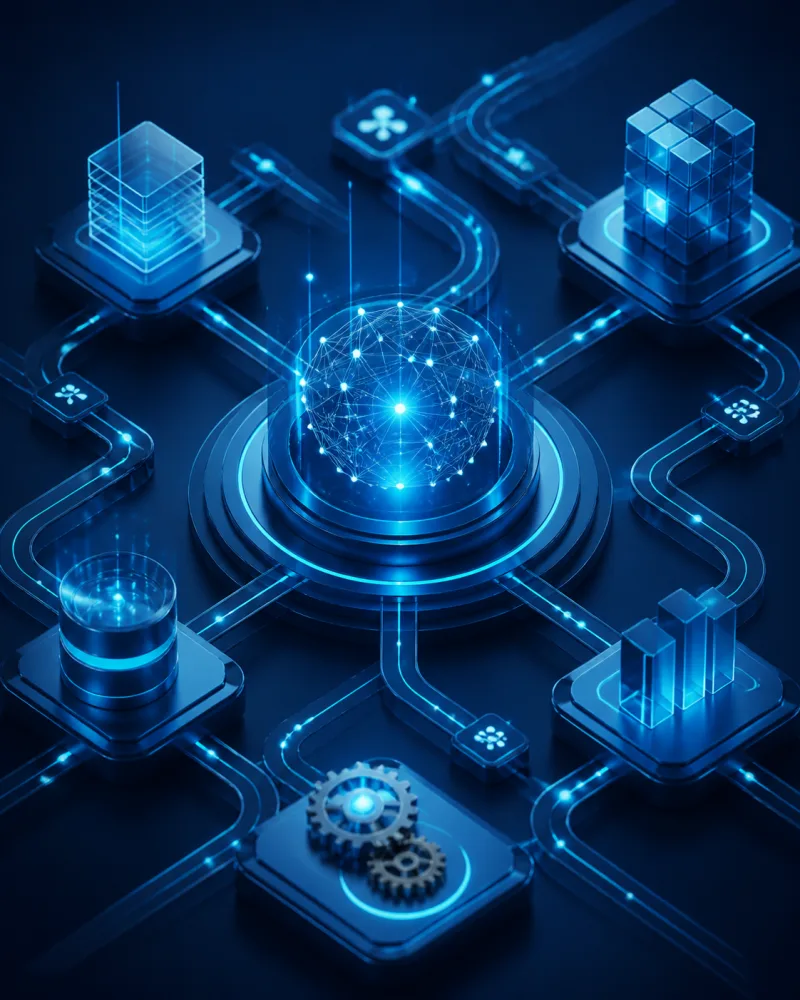 Red de automatización e inteligencia artificial conectada