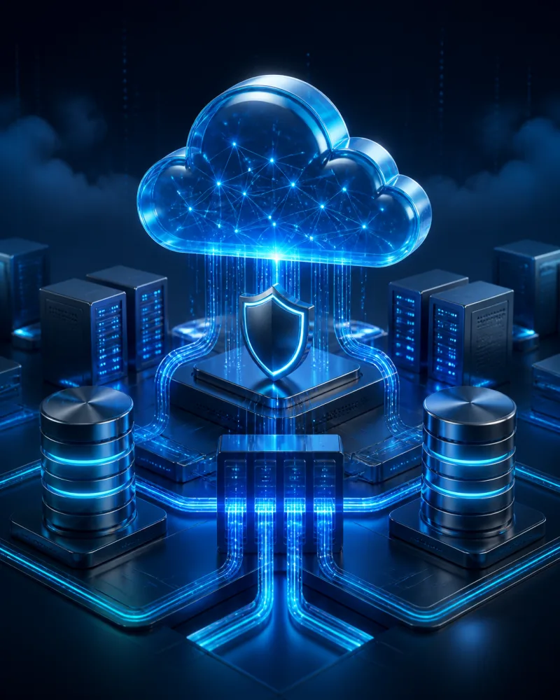Infraestructura segura de servidores, bases de datos y nube